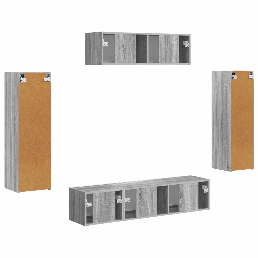 Mobile TV-Credenza per TV 5 pcs Grigio Sonoma