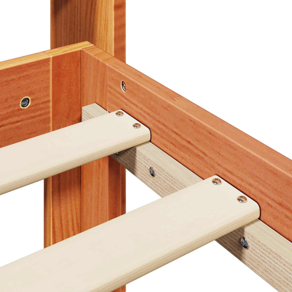 Struttura del letto 2 pcs Marrone cerato Legno di Pino Massello 3422727