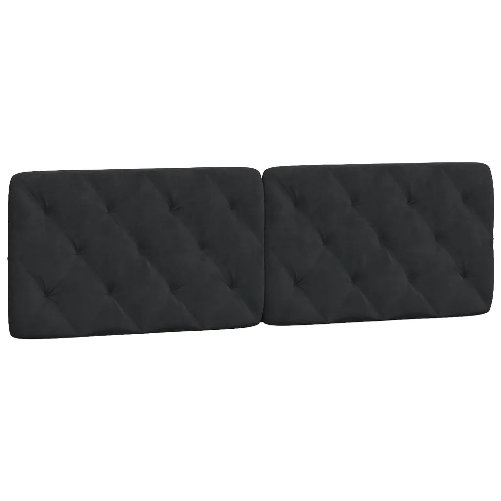 Letto con Materasso Nero 160x200 cm in Velluto 3208666