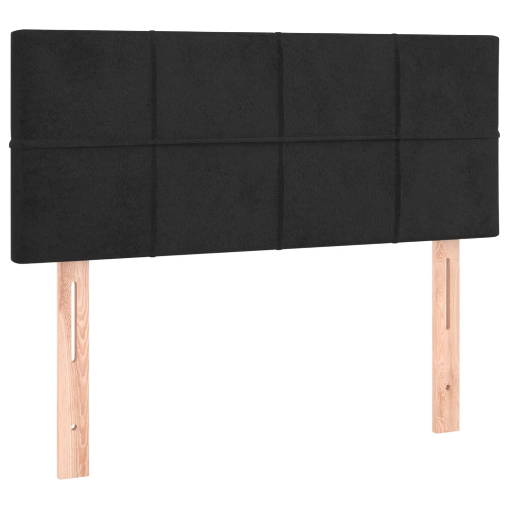 Testiera Nera 90x5x78/88 cm in Velluto 346028
