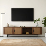 TV-Schrank Nero e Noce; in MDF e truciolare; lunghezza 200 cm