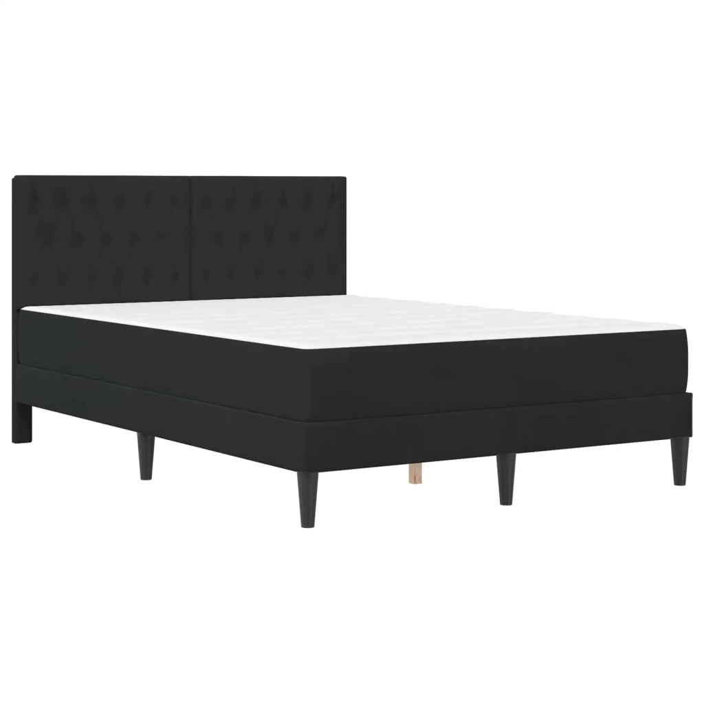 Struttura letto con materasso Nero 120 x 200 cm Velluto 3415046