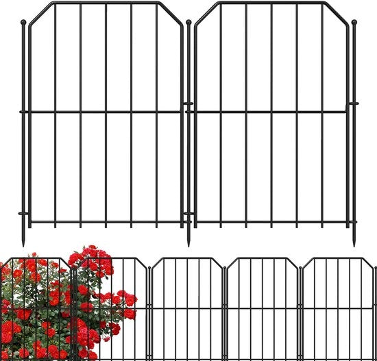 Recinzione Decorativa in Metallo - 10 Pannelli 31 cm (L) x 41 cm (A)