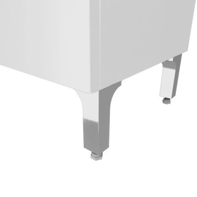 Mobile bagno a terra 55 cm Creta bianco lucido con lavabo e specchio