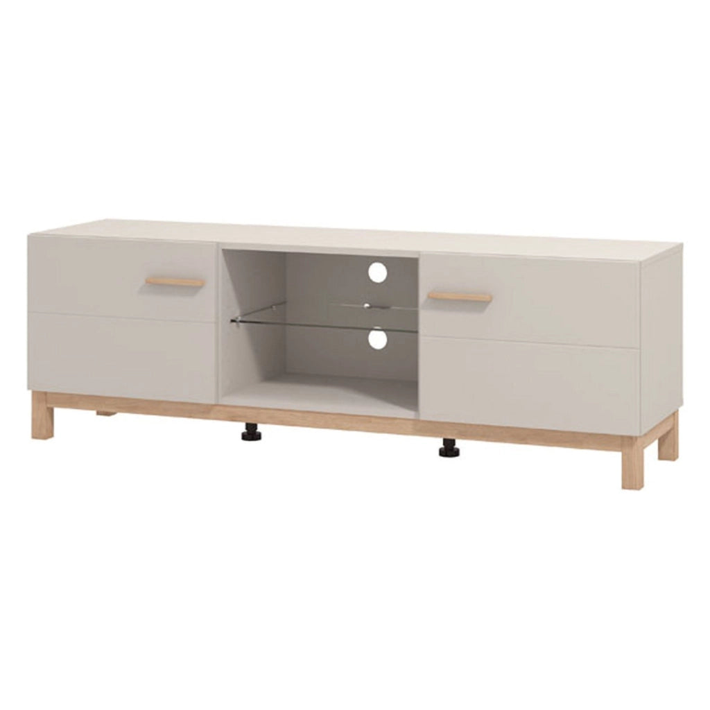 Dosimo, Mobile Porta tv un Ripiano, 154x41.5x50.5h cm Beige