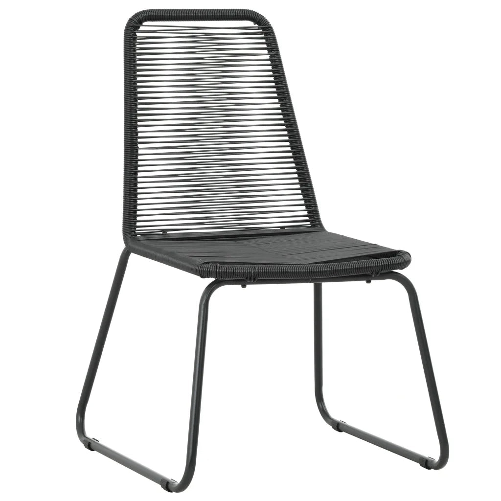 Set da Pranzo da Giardino 3 pz in Rattan PVC Nero 3060112