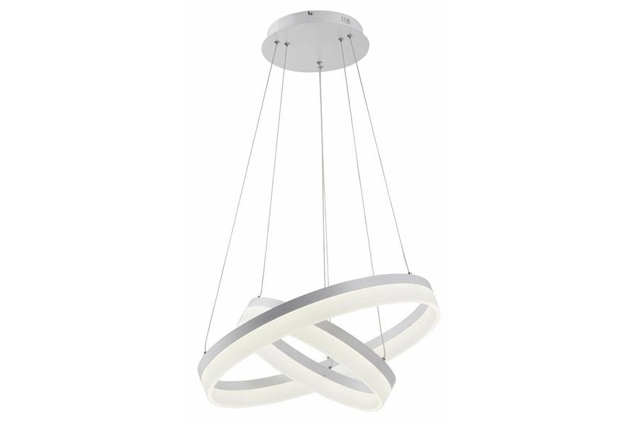 Sospensione Reality Cornelia LED 60W bianca 2 anelli