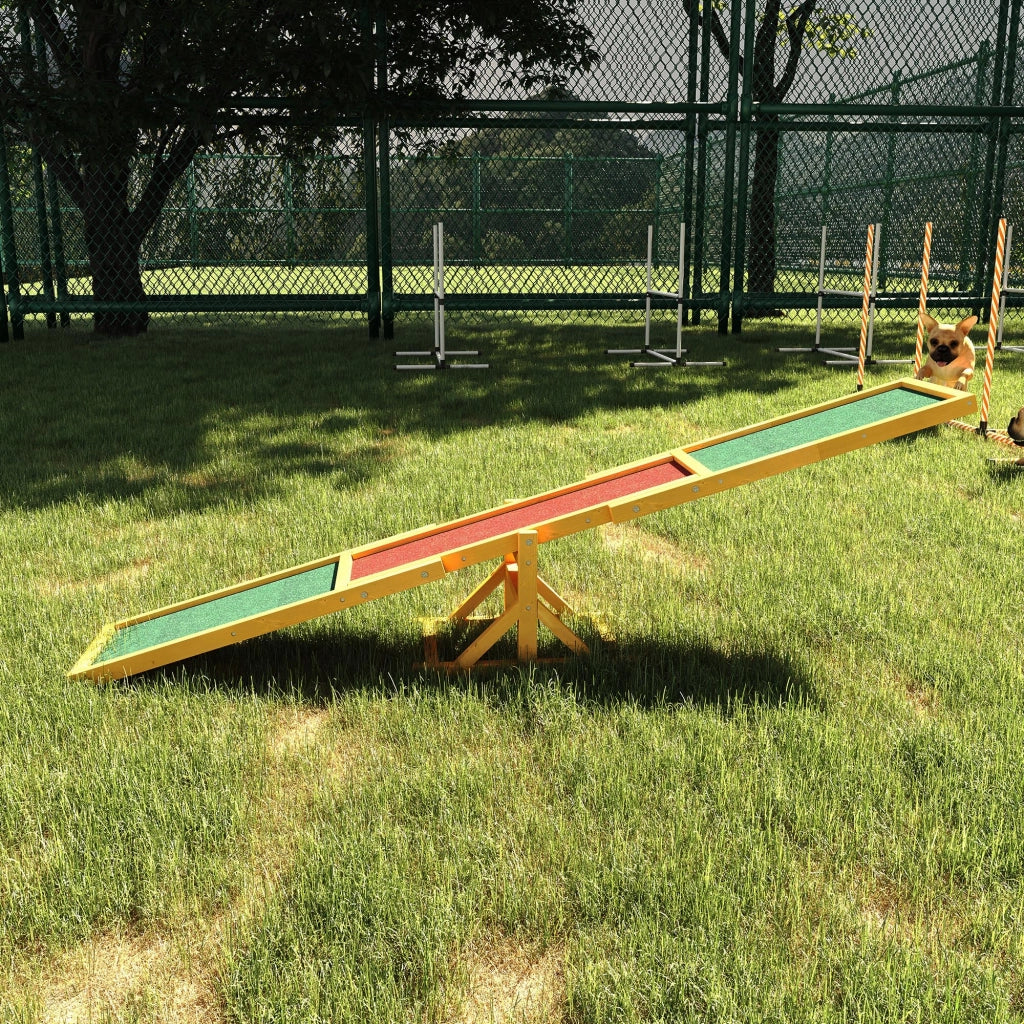 Bascula per Cani Agility ¨C Xylo ¨C Legno Pre-Oliato Feltro Bitumato Antiscivolo