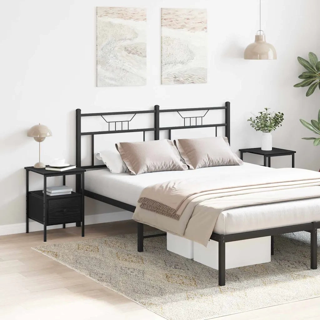 Armadio da Notte 2 pz Rovere Nero 34 x 36 x 50 cm 862924