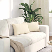 Cuscini da Divano 2 pcs Crema 50 x 30 cm Tessuto in Cords 42013647