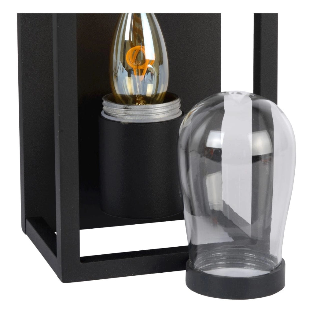 Applique esterna Lucide Carlyn nera alluminio E14 IP54