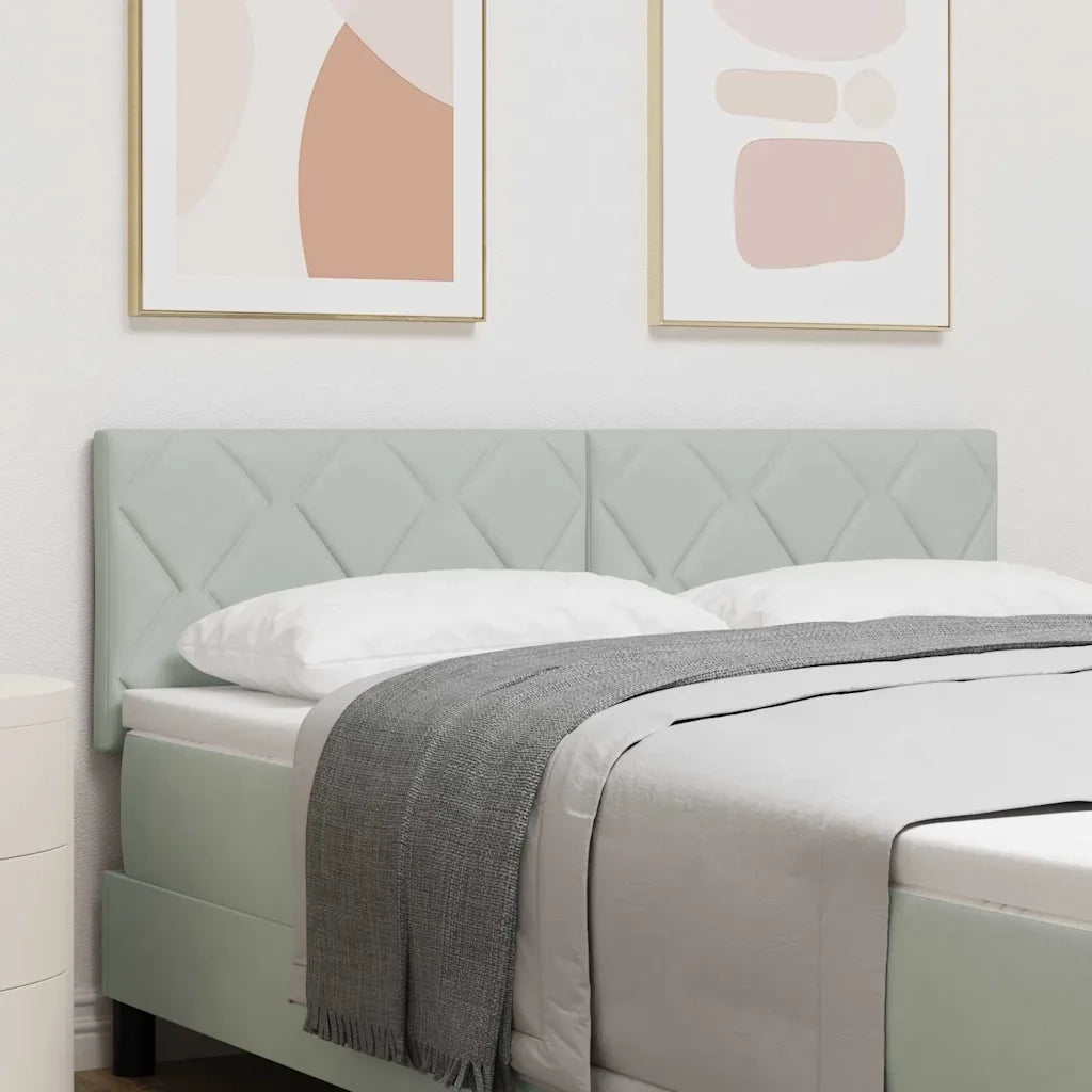 Testiera | Testata Grigio chiaro 144 cm Velluto