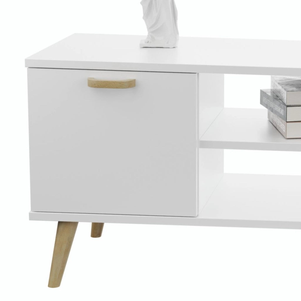 Mobile porta TV Focus in stile scandinavo bianco 155 cm