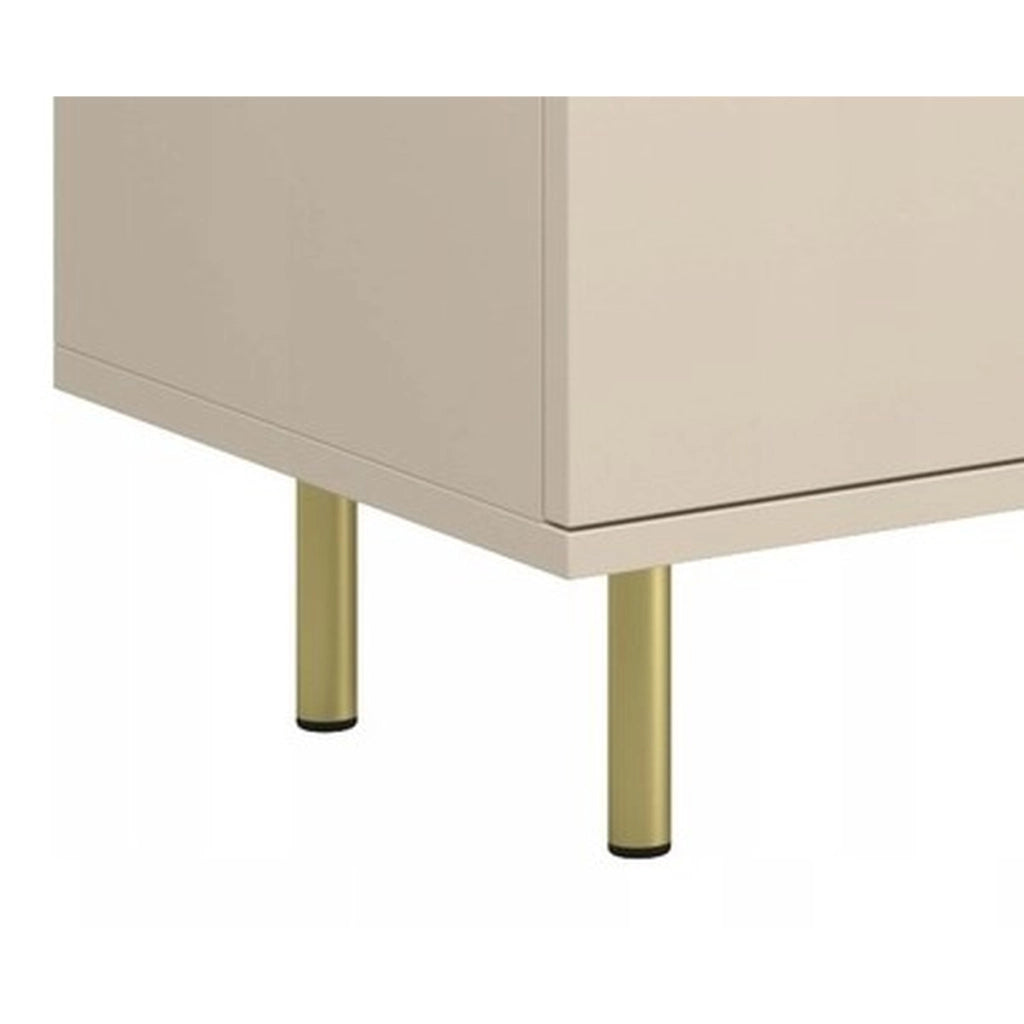 Mobile Porta TV Focus Cashmere 135 cm con Gambe Oro