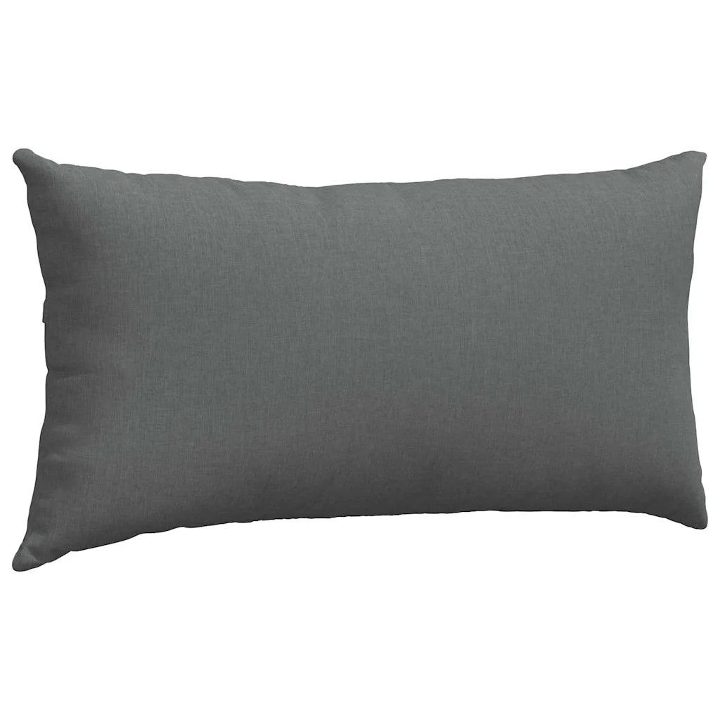 Cuscini da Divano 2 pz-Set di 2 Cuscini per Sofa Grigio scuro 80 x 40 cm Tessuto 329267