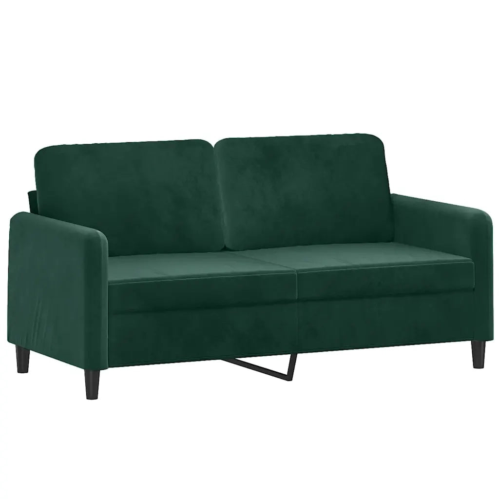 Set di Divani 2 pz Verde Scuro in Velluto 3201976