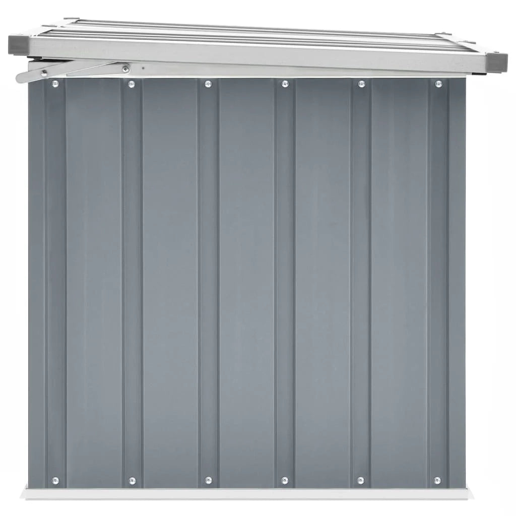 Baule portaoggetti da giardino 129 x 67 x 65 cm grigio 02_0013082