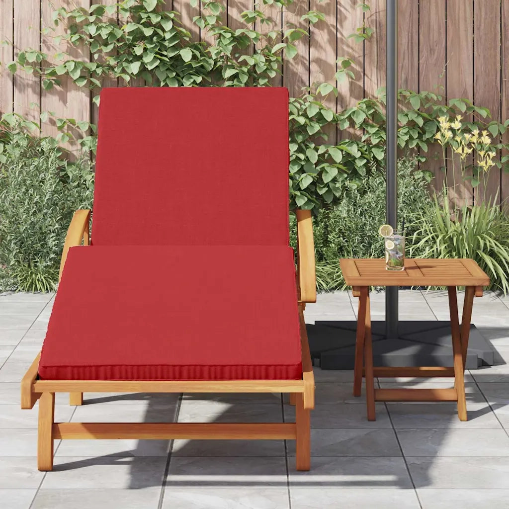 Lettino da sole Rosso 200 x 67 x 84 cm Legno di Acacia Massello 4105531