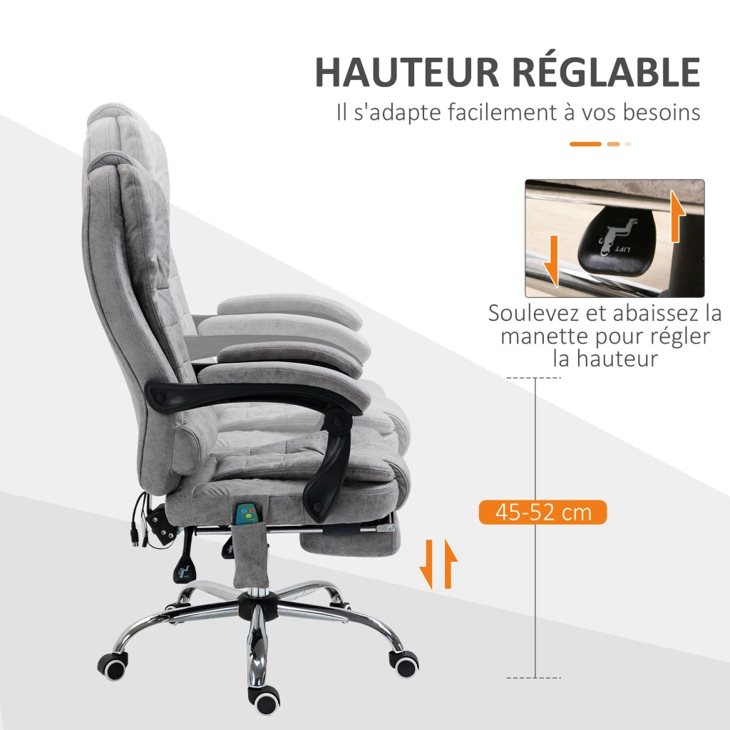 Poltrona massaggiante riscaldante regolabile in altezza ¨C Minimal ¨C Grigio