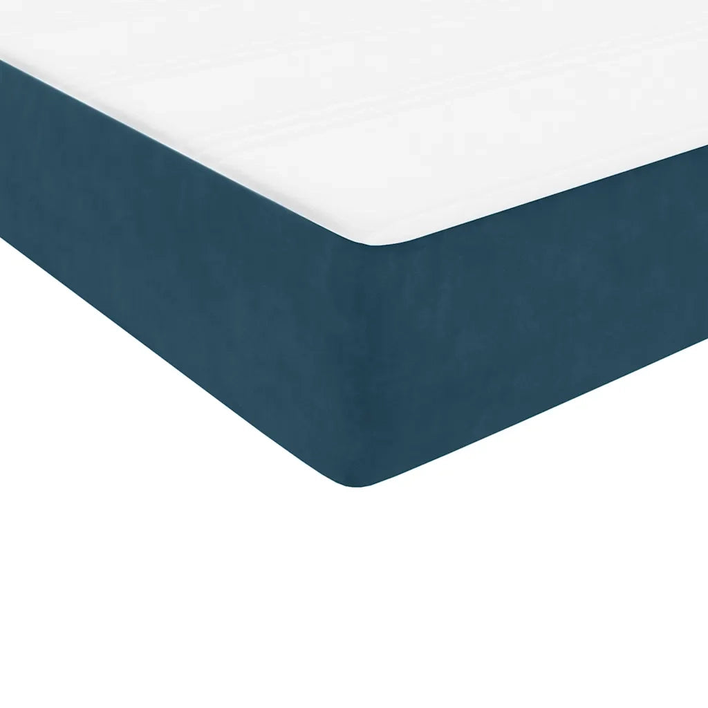Letto a Molle con Materasso e LED Blu Scuro 80x210 cm Velluto 3316861