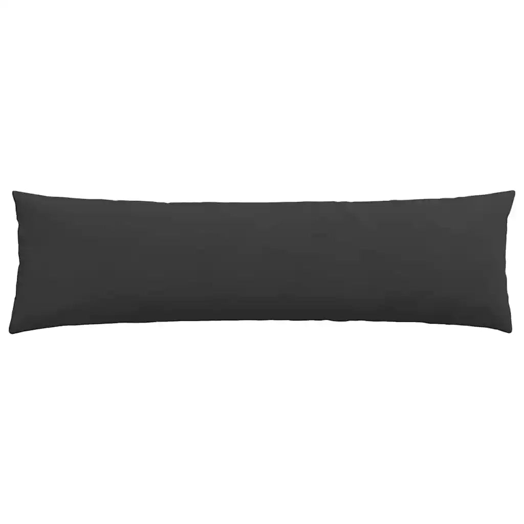 Cuscini da Divano 2 pz-Set di 2 Cuscini per Sofa Nero 145 x 40 cm Tessuto 694067
