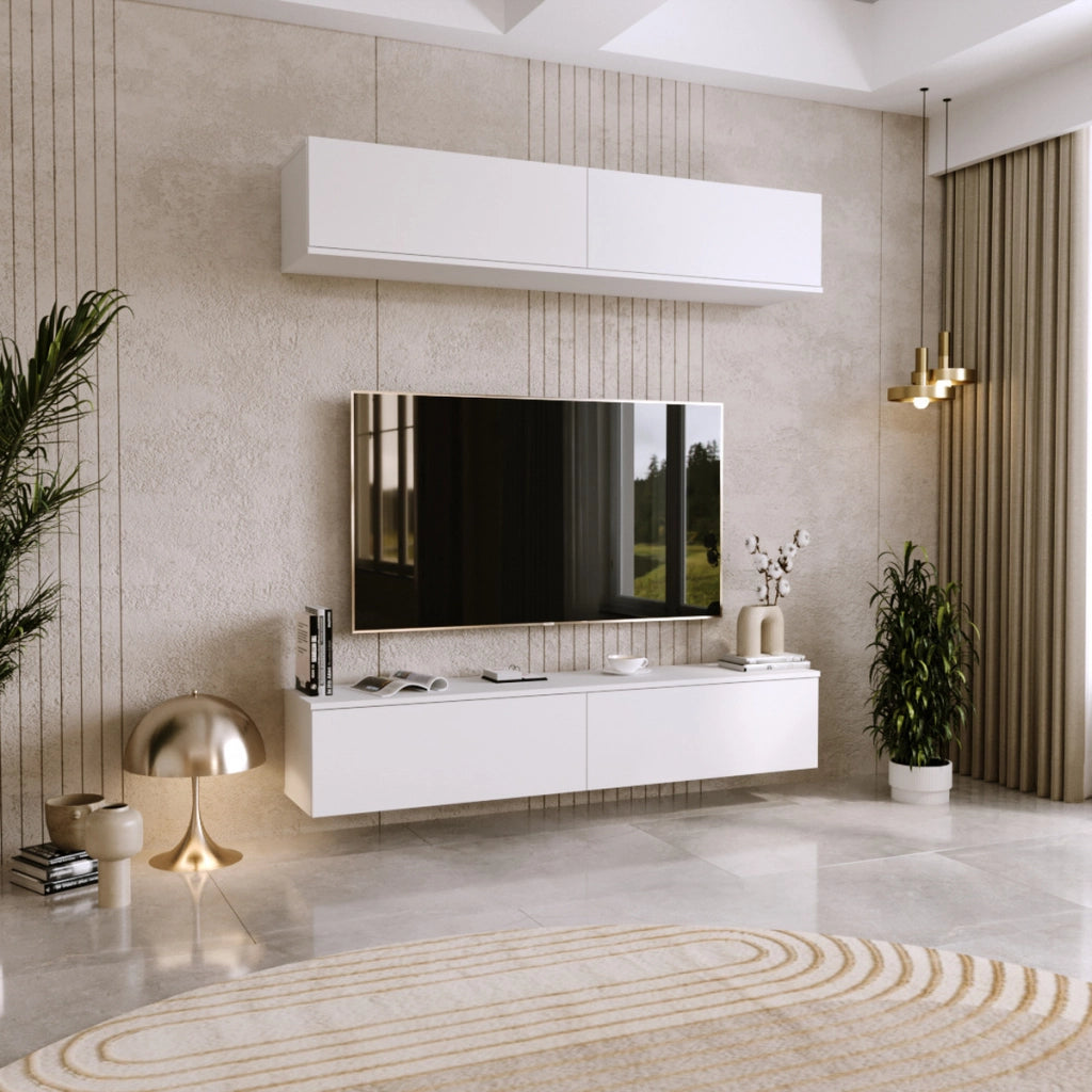 Mobile TV Sospeso Nicole 80 cm Bianco