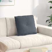 Cuscino per Schiena Grigio scuro 50 x 45 cm Tessuto in Cords 42014633