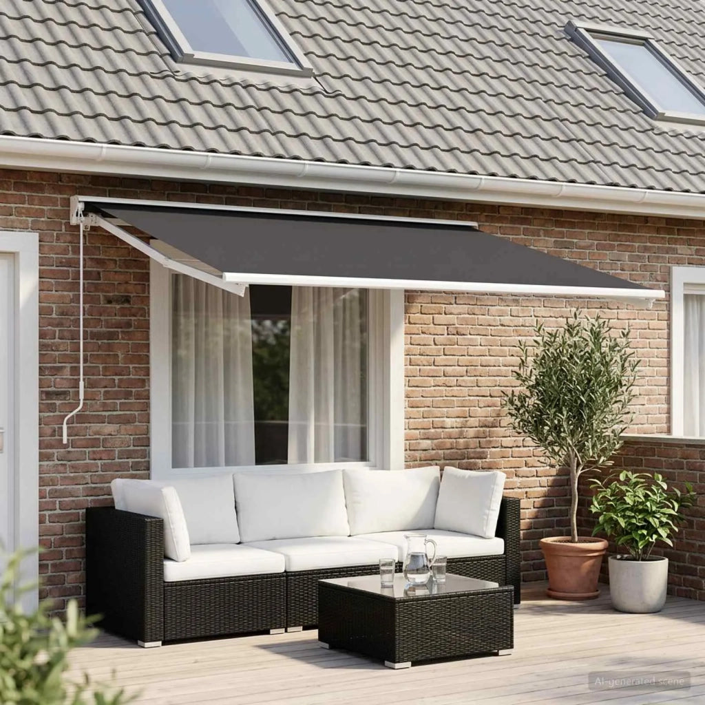 Telo di ricambio per tenda da sole Antracite 400 × 350 cm 3444226