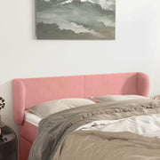 Testiera ad Orecchio Rosa 147x23x78/88 cm in Velluto 3116917