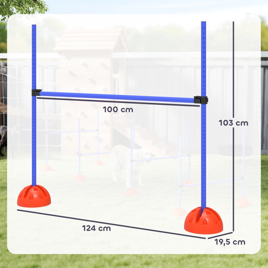 Set Agility per Cani con 4 Ostacoli e Borsa ¨C Zephmum ¨C Blu
