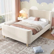 Letto Imbottito Singolo per Bambini ¨C MINIMAL ¨C Velluto Beige 90x200