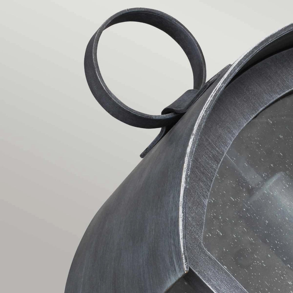 Applique esterno retro grigio IP44 E27 60W Hodges Feiss