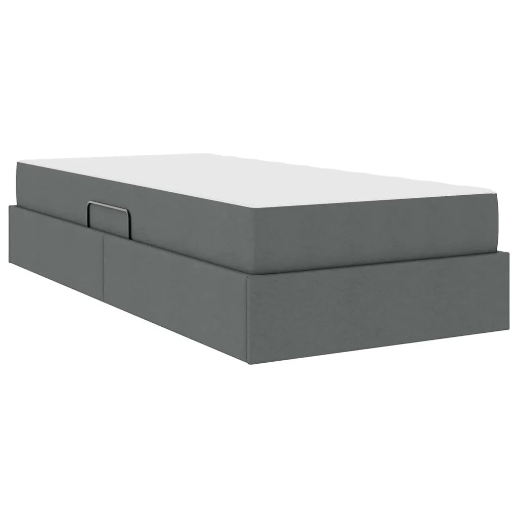 Letto con contenitore e materasso Grigio scuro 90 x 200 cm 3399635