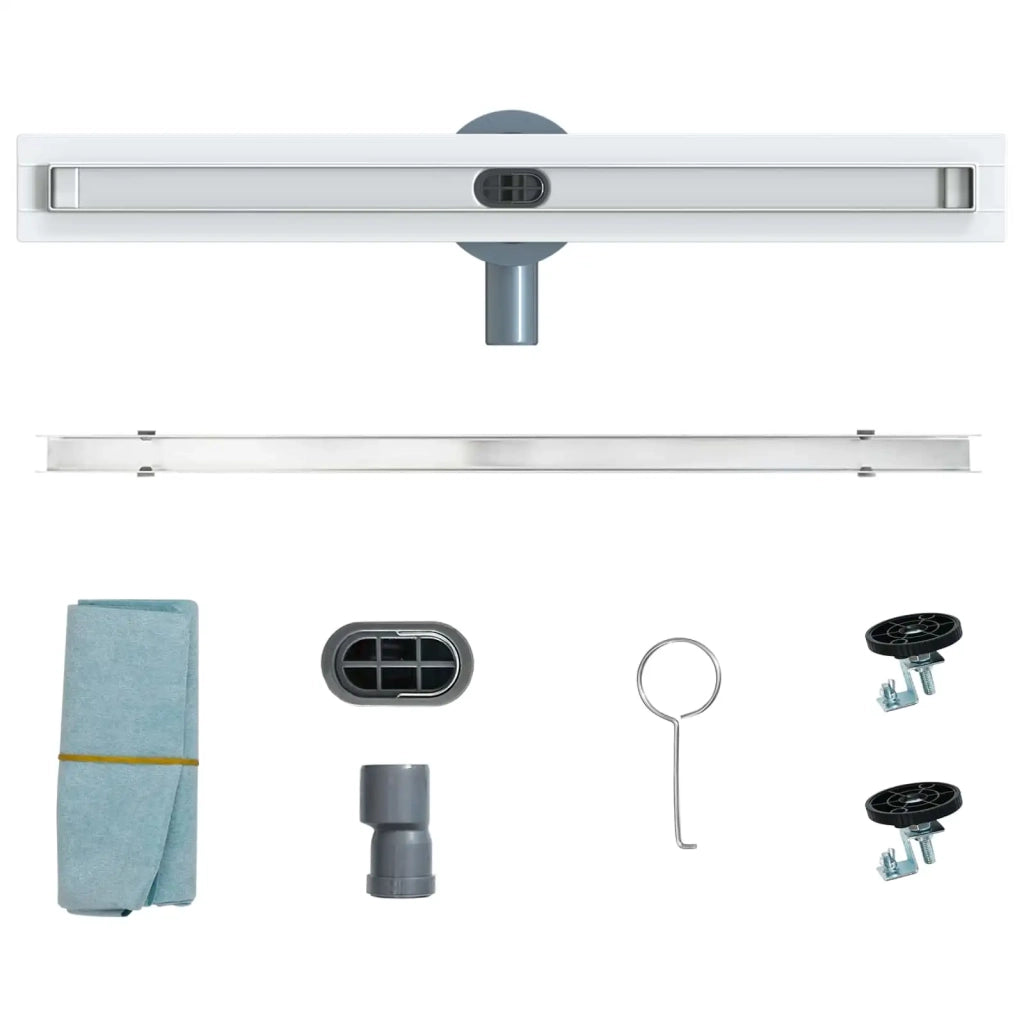 Scolascale per doccia a 360° con modello slim Argento 60 cm 42015986