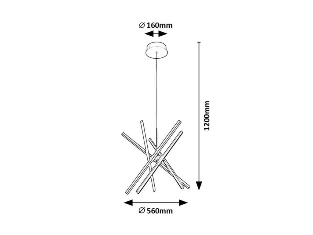 Lampada a sospensione LED moderna Rabalux Matilde nera 48W