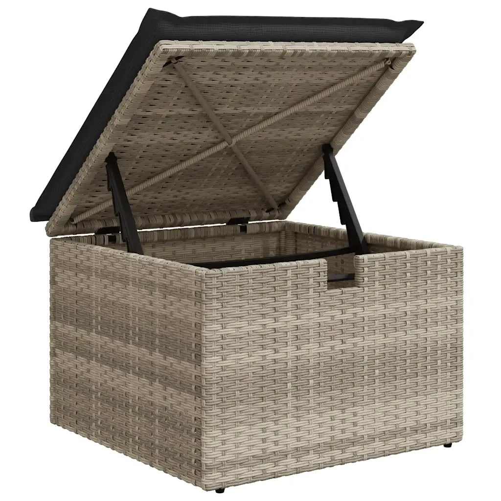 Set Divani da Giardino 7pz con Cuscini Grigio Chiaro Polyrattan 3325308