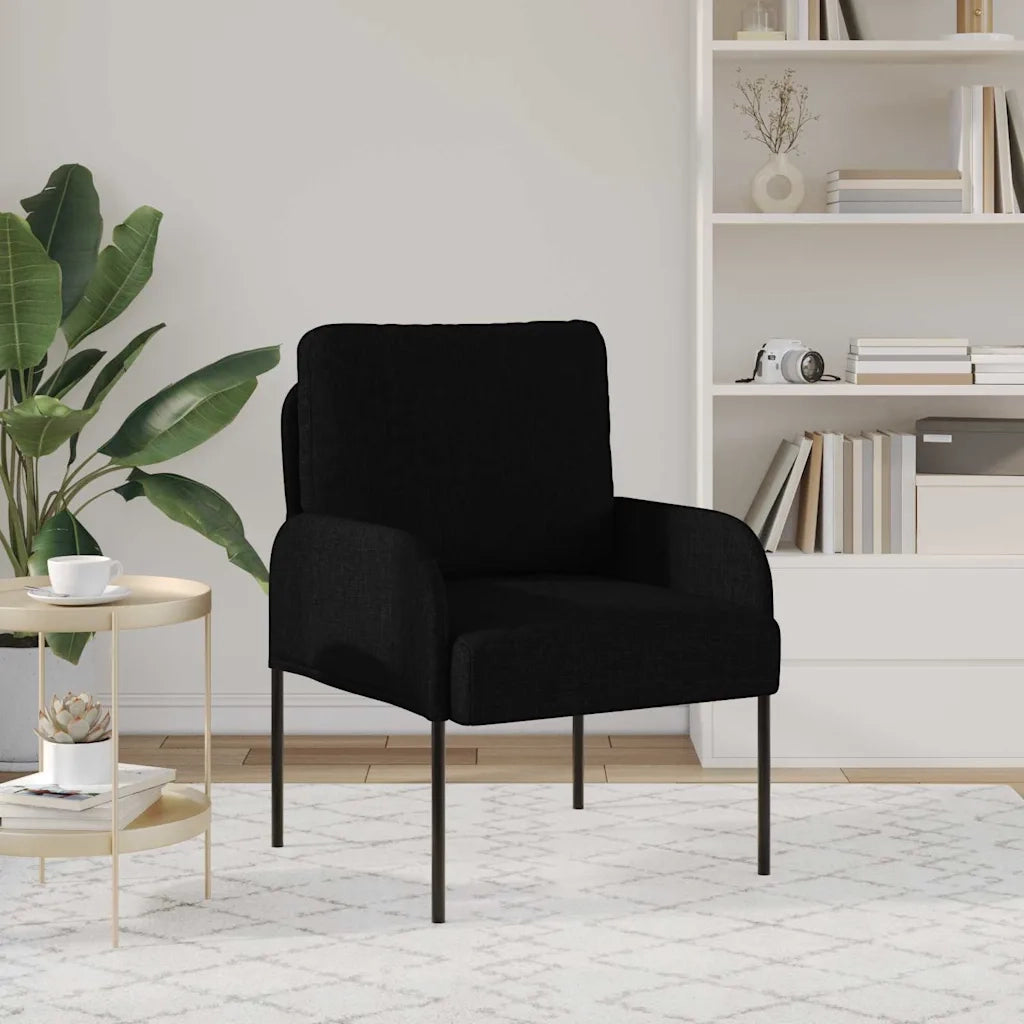 Divano | Divano da soggiorno | Sofa con cuscino 55cm Nero Legno compensato