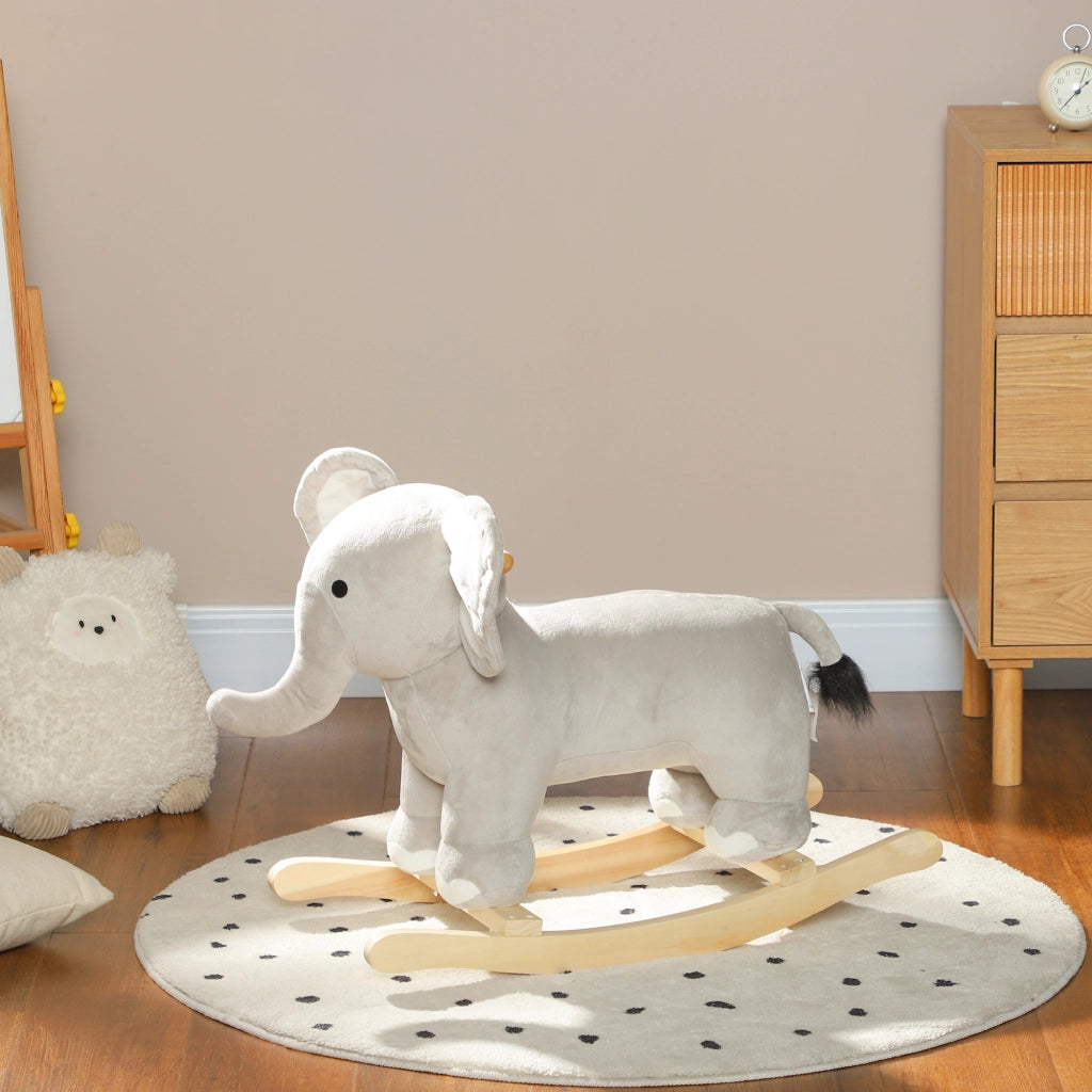 Cavallo a Dondolo Elefante per Bambini con Suoni ¨C Minimal ¨C Grigio