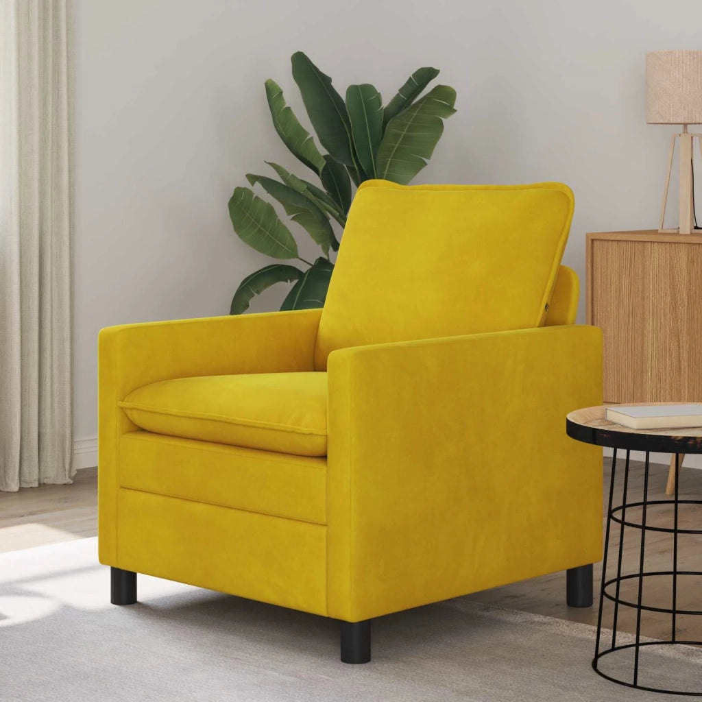 Divano Giallo 76 x 81 x 87,5 cm Velluto 42028761