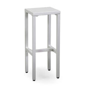 Sgabello Bar Alluminio Alma Bianco Cm 30x30h75