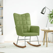 Sedia a Dondolo Verde Chiaro in Velluto 4016835