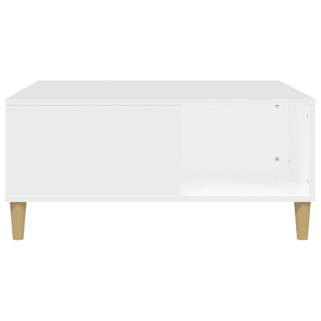 Tavolino da salotto | Tavolino da caff¨¨ | Tavolino da Soggiorno Bianco 80x80x36,5 cm in Legno Multistrato