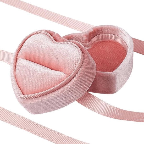 Cassetta a forma di cuore in rosso per gioielli e souvenir