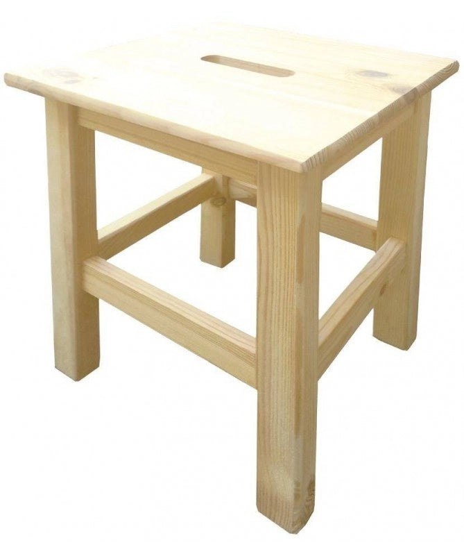 Sgabello in legno naturale