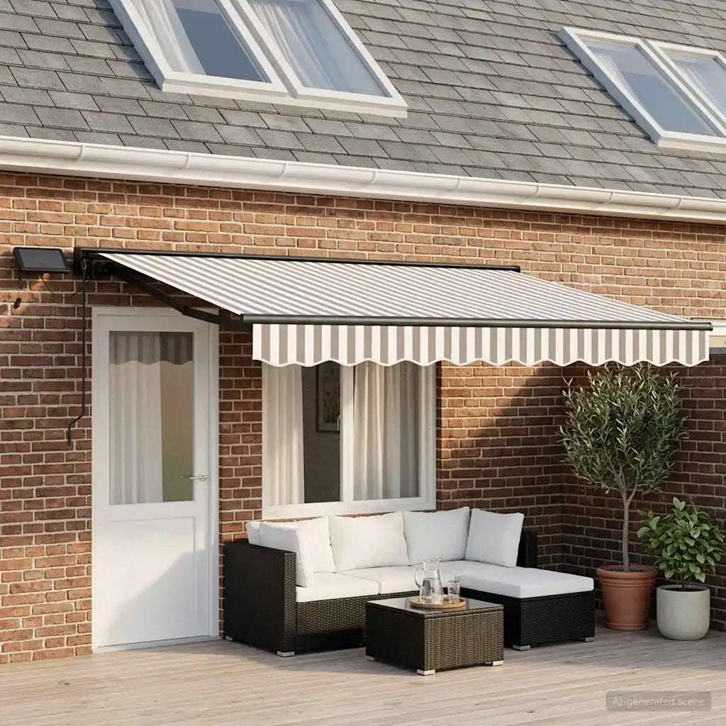 Cornice per Tenda Manuale con LED 4 × 3 m 3426096