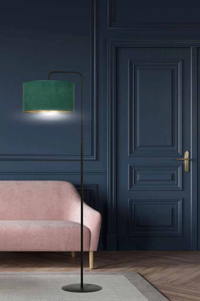 Lampada da terra Emibig Hilde verde nero oro E27 150 cm