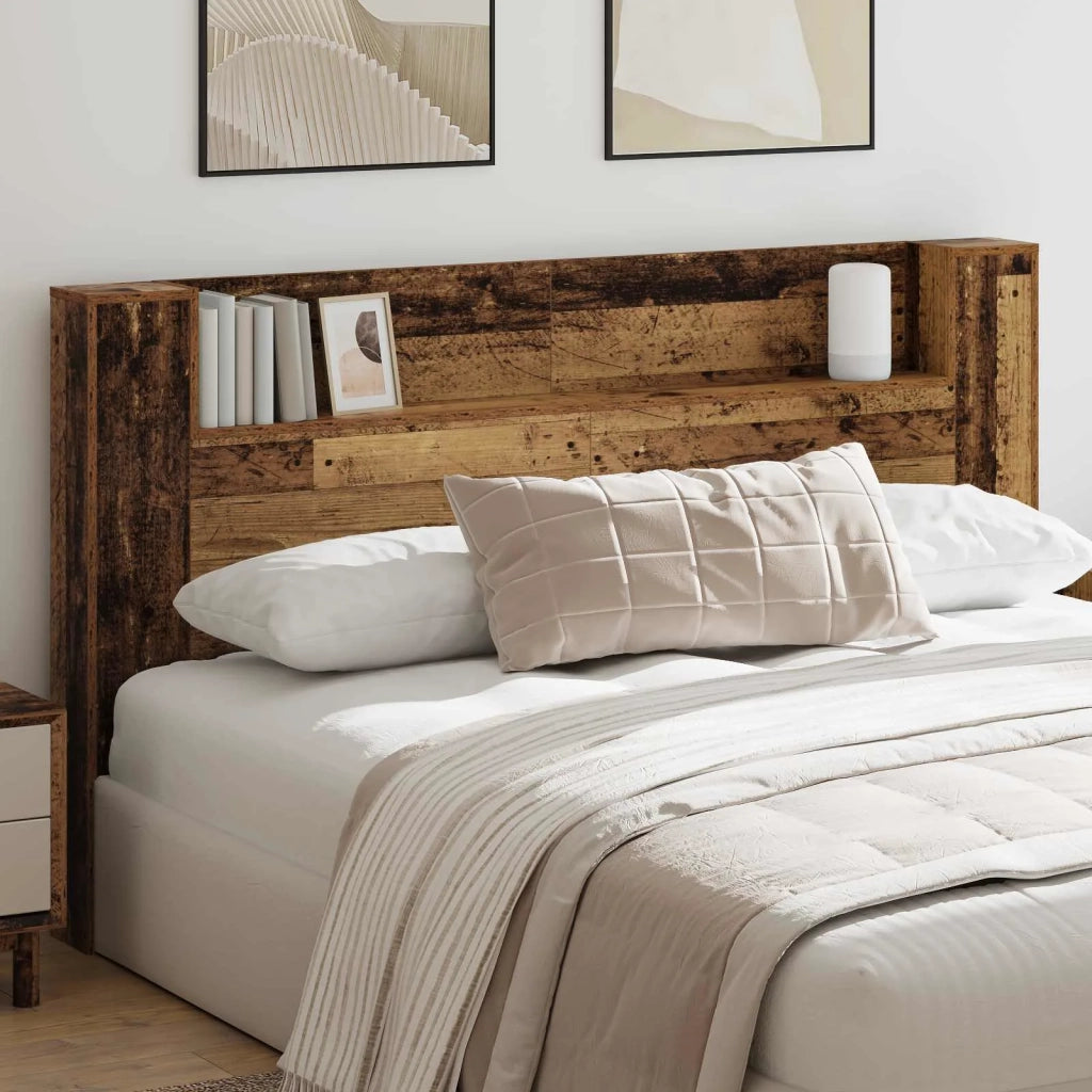 Testata con Mobile e LED Legno vecchio 180 x 16,5 x 103,5 cm 8006574