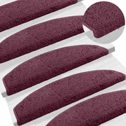 Tappetini per scale autoadesivi 15 pz | Gradini per Scale Viola scuro