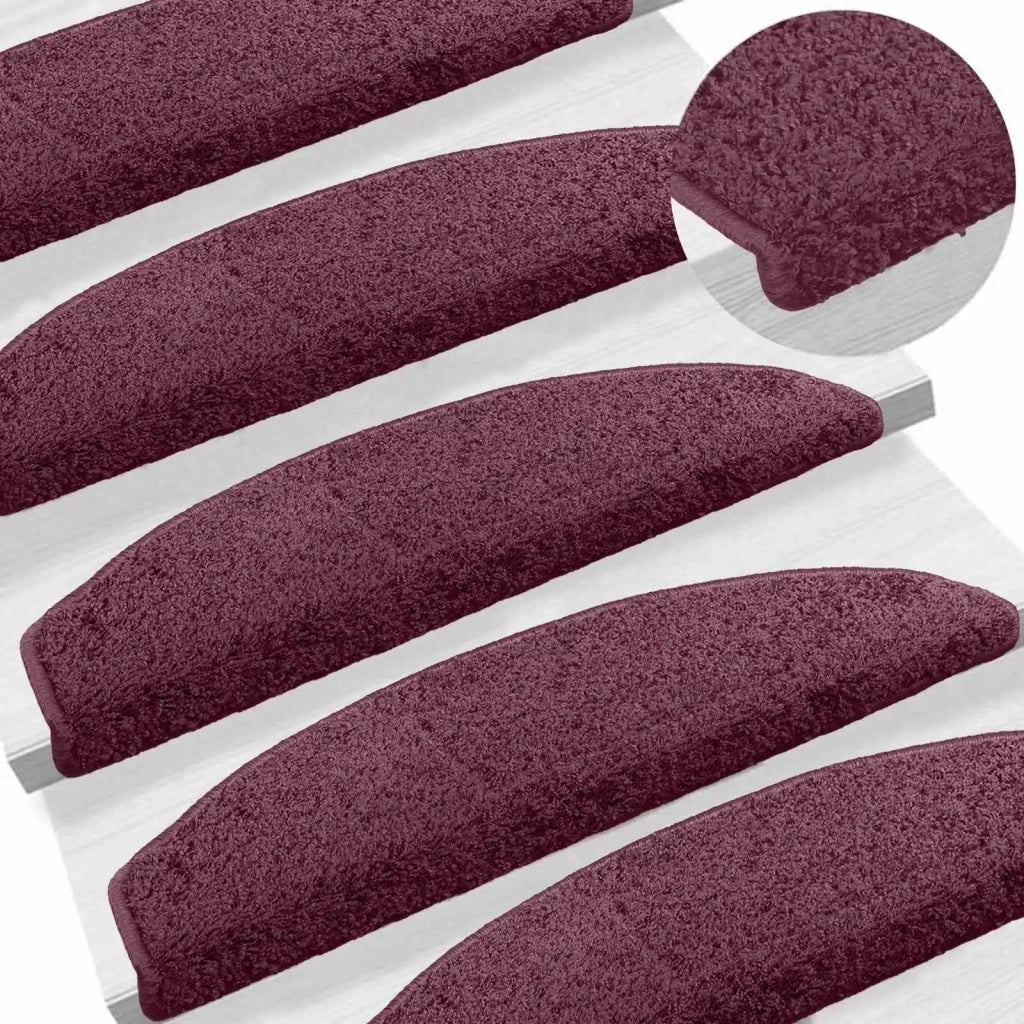 Tappetini per scale autoadesivi 15 pz | Gradini per Scale Viola scuro