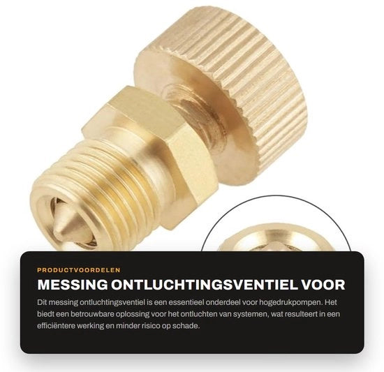 Vitale accessori per pompe ad alta pressione - Valvola di scarico - Un pezzo - Materiale in ottone - Accessori per pompe ad alta pressione - Valvola - Viti - Materiale duraturo